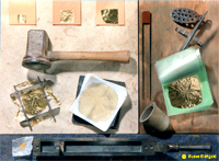 Tools for the production of gold leaf   -   Click to view a larger resolution image