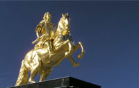 "Goldener Reiter" (golden horseman) in Dresden, Saxony, Germany   -   Click to view a larger resolution image