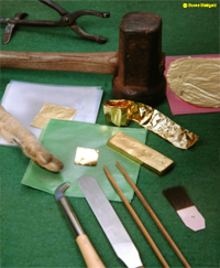 Tools for the production of gold leaf   -   Click to view a larger resolution image